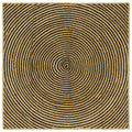 Vidaxl vloerkleed natuurlijk en zwart 120 x 120 cm jute