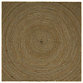 Vidaxl vloerkleed natuurlijk en zwart 300 x 300 cm jute