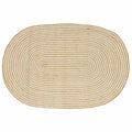 Vidaxl vloerkleed natuurlijk en wit 100 x 152 cm jute
