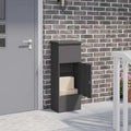 Vidaxl pakket inwerp box met opslag zwart 44,5 x 29 x 110,5 cm staal