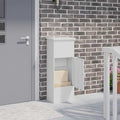 Vidaxl pakket inwerp box met opslag wit 44,5 x 29 x 110,5 cm staal