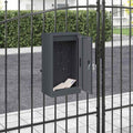 Vidaxl brievenbus met opslag met slot antraciet 30 x 20 x 55 cm staal