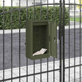 Vidaxl brievenbus met opslag met slot olijfgroen 30 x 20 x 55 cm staal