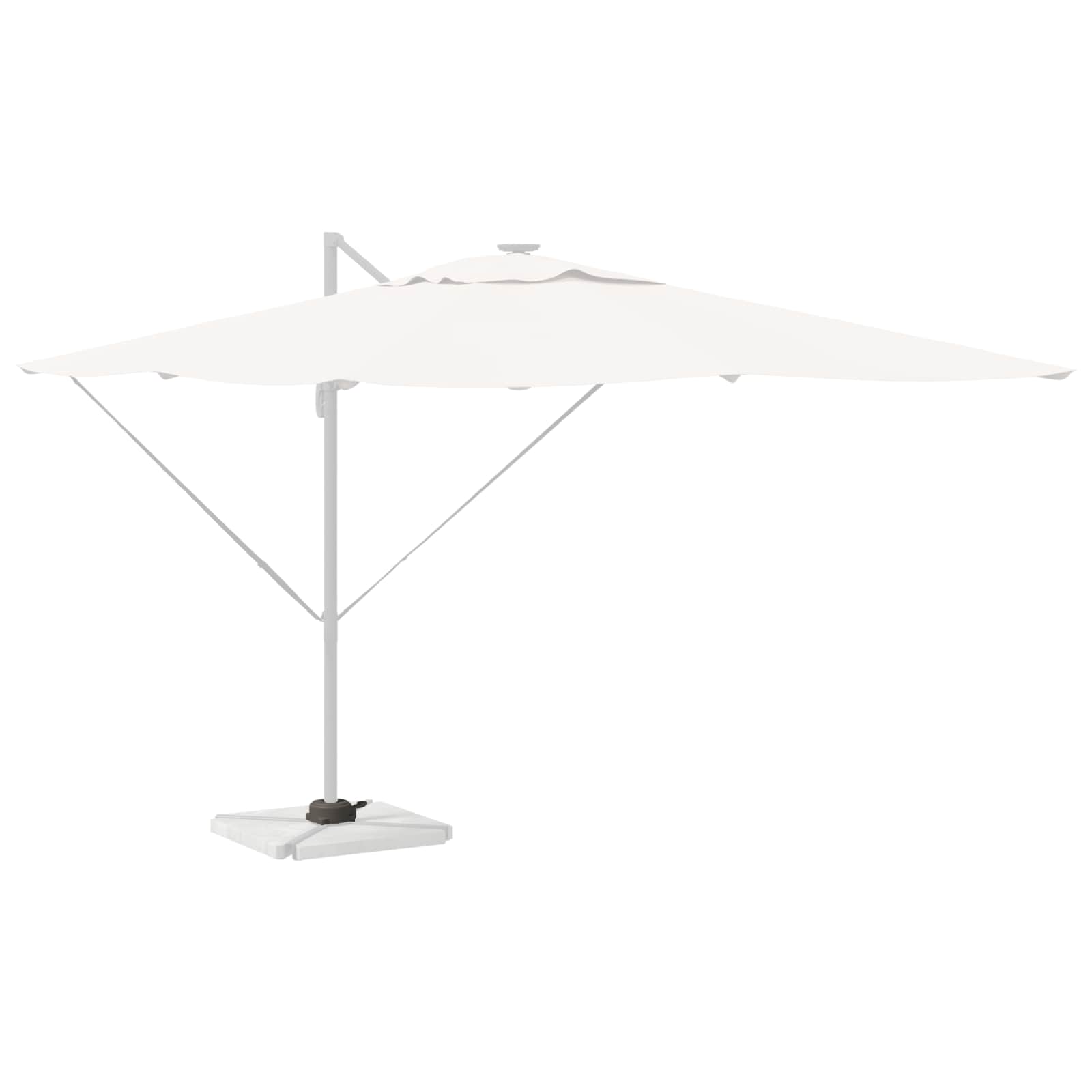 Vidaxl parasolvoet zilver 23 x 14 x 6 cm