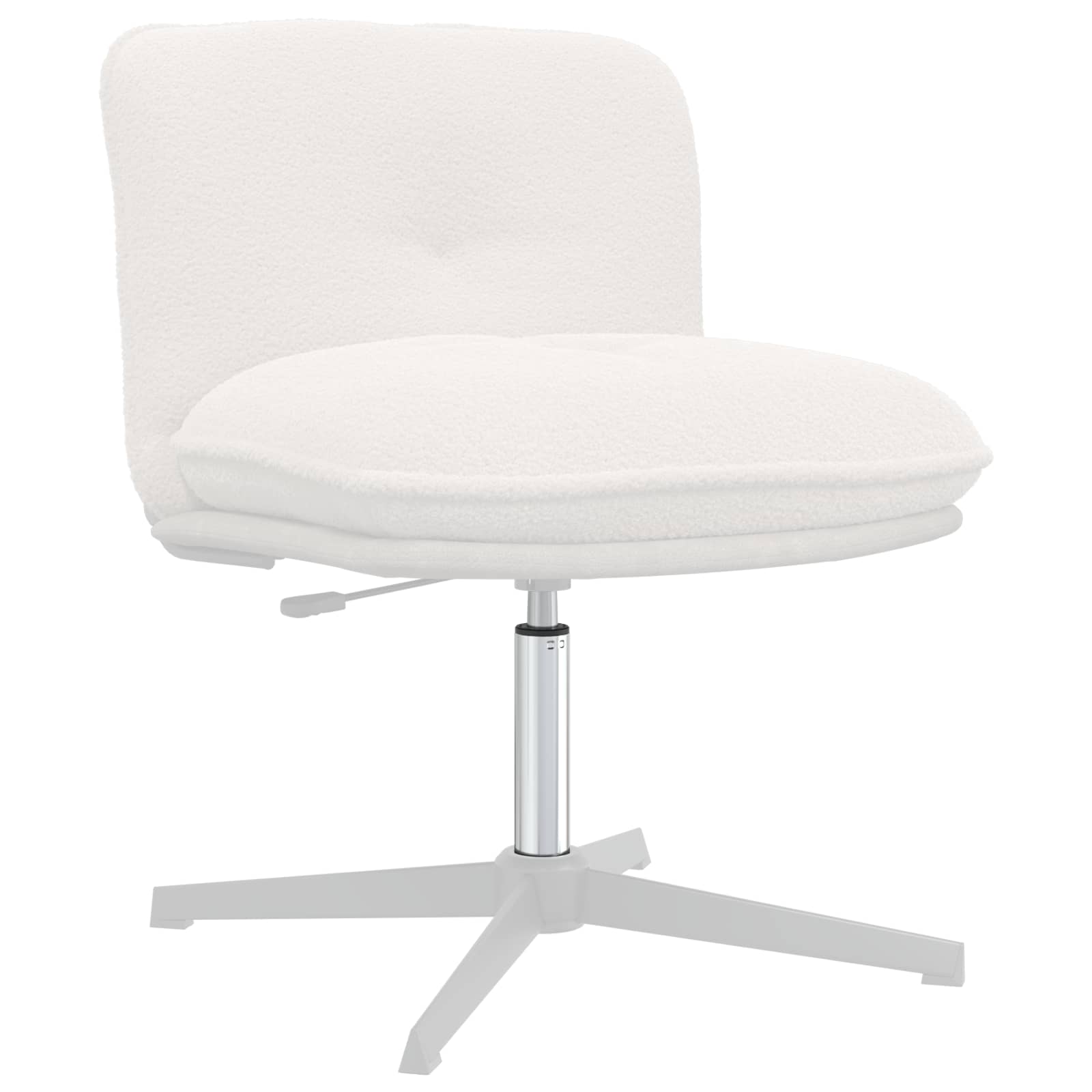 Vidaxl kantoorstoel gascilinder chroom 307-447 mm ijzer