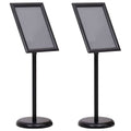 Vidaxl posterstandaards 2 pcs zwart 32.7 x 24 x 108 cm aluminium