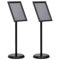 Vidaxl posterstandaards 2 pcs zwart 32.7 x 24 x 108 cm aluminium