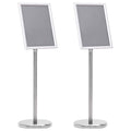 Vidaxl posterstandaards 2 pcs zilver 32.7 x 24 x 108 cm aluminium