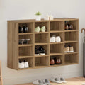 Vidaxl schoenenkast artisan eiken 103 x 30 x 67 cm bewerkt hout