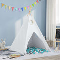 Vidaxl teepee tent wit 120 x 120 x 150 cm stof en plastic