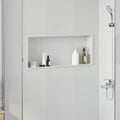 Vidaxl douche niche wit 75 x 30 x 9,5 cm roestvrij staal