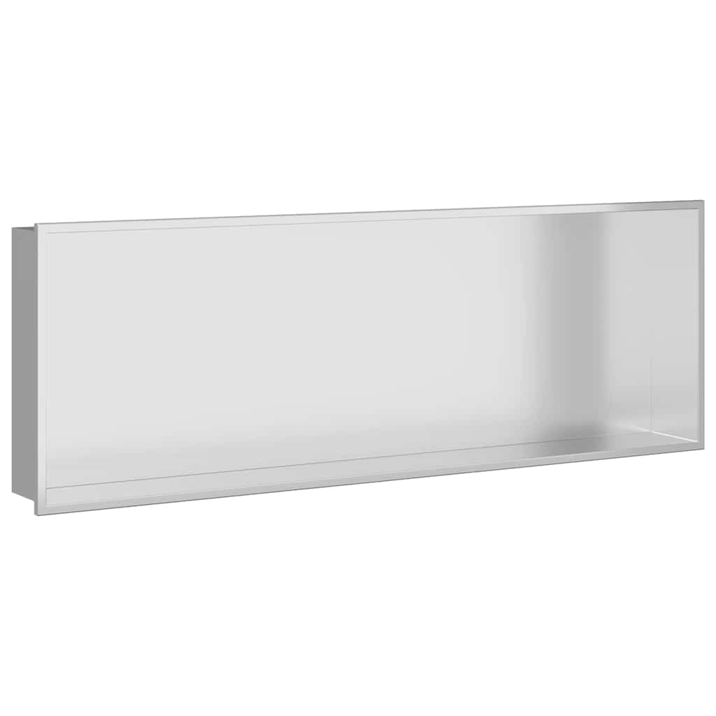 Vidaxl douche niche zilver 90 x 30 x 9,5 cm roestvrij staal