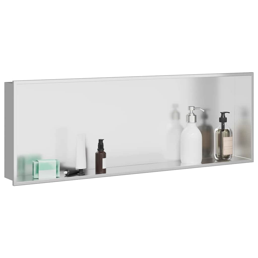 Vidaxl douche niche zilver 90 x 30 x 9,5 cm roestvrij staal