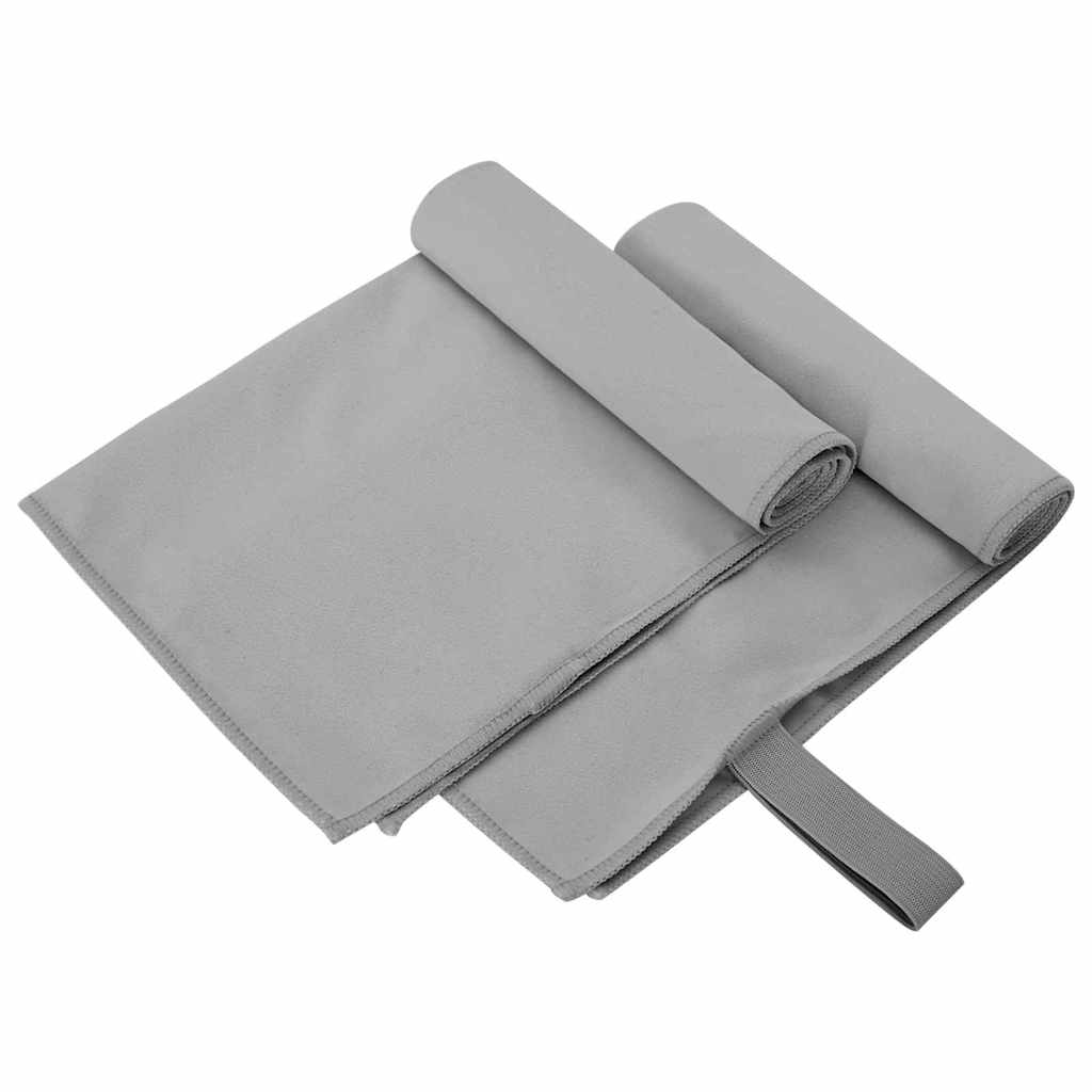 Vidaxl sporthanddoeken 2 pcs donkergrijs 50 x 30 cm