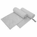 Vidaxl sporthanddoeken 2 pcs grijs 200 x 100 cm polyester en polyamide