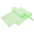 Vidaxl sporthanddoeken 2 pcs groen 200 x 100 cm polyester en polyamide