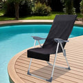 Vidaxl buiten stoel handdoeken 2 pcs zwart 130 x 60 cm