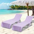 Vidaxl ligbedhanddoeken 2 pcs paars 210 x 75 cm polyester en polyamide