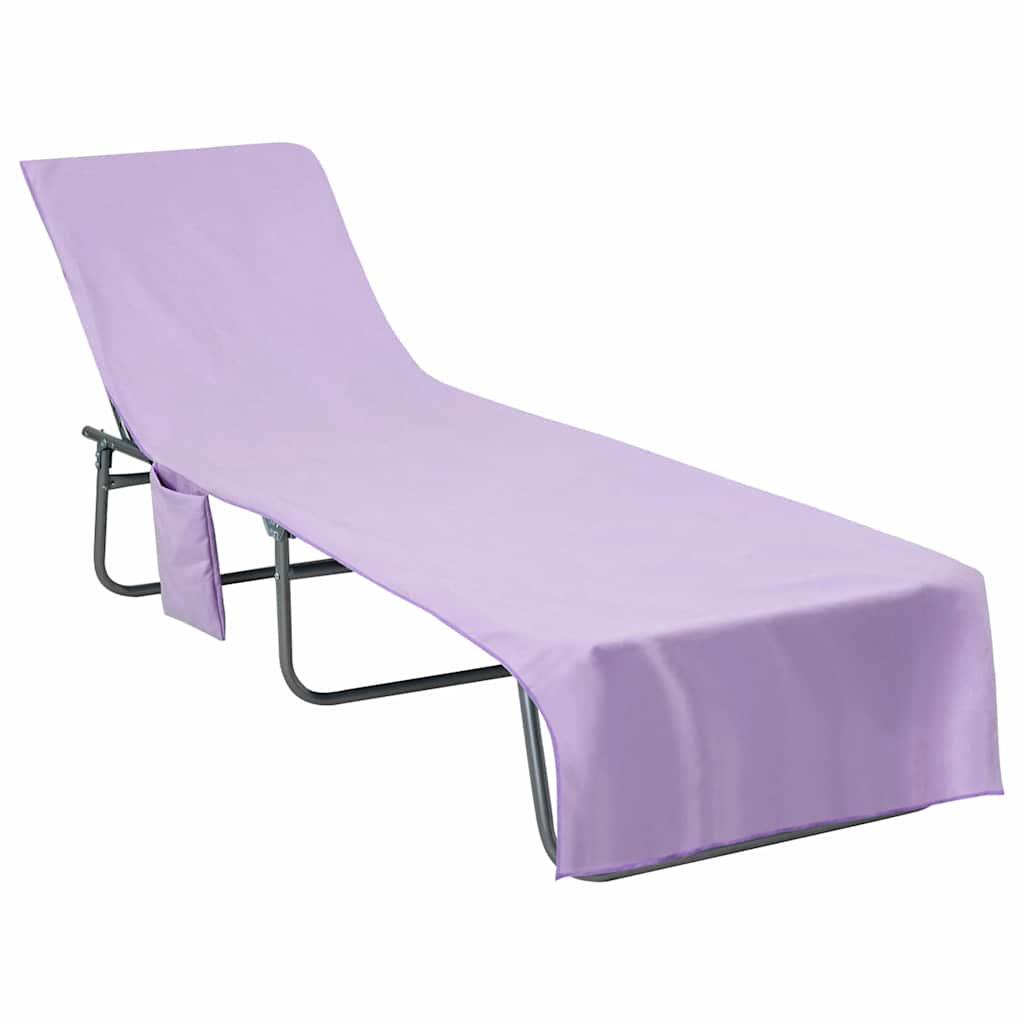 Vidaxl ligbedhanddoeken 2 st paars 210 x 75 cm
