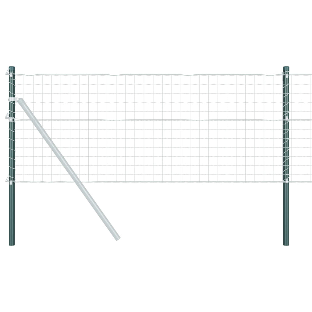 Vidaxl afrasteringspaal 2 pcs groen 50 cm poedergecoat staal