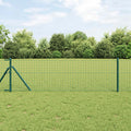 Vidaxl hekpaal 12 st groen 60 cm poedergecoat staal