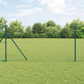 Vidaxl afrasteringspaal 2 pcs groen poedergecoat staal