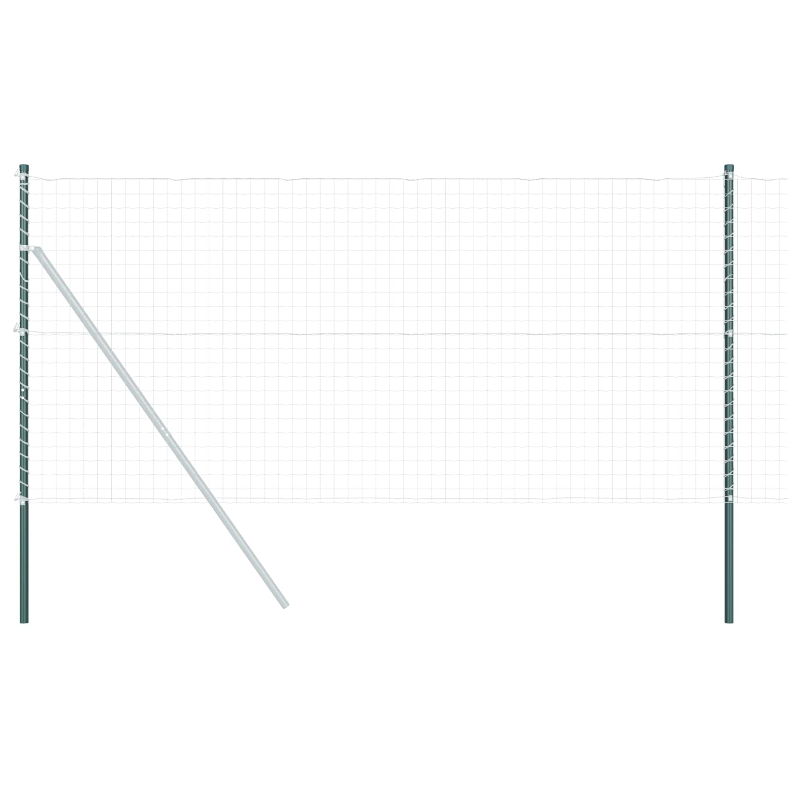 Vidaxl afrasteringspaal 2 pcs groen poedergecoat staal
