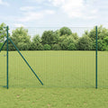 Vidaxl afrasteringspaal 12 pcs groen poedergecoat staal