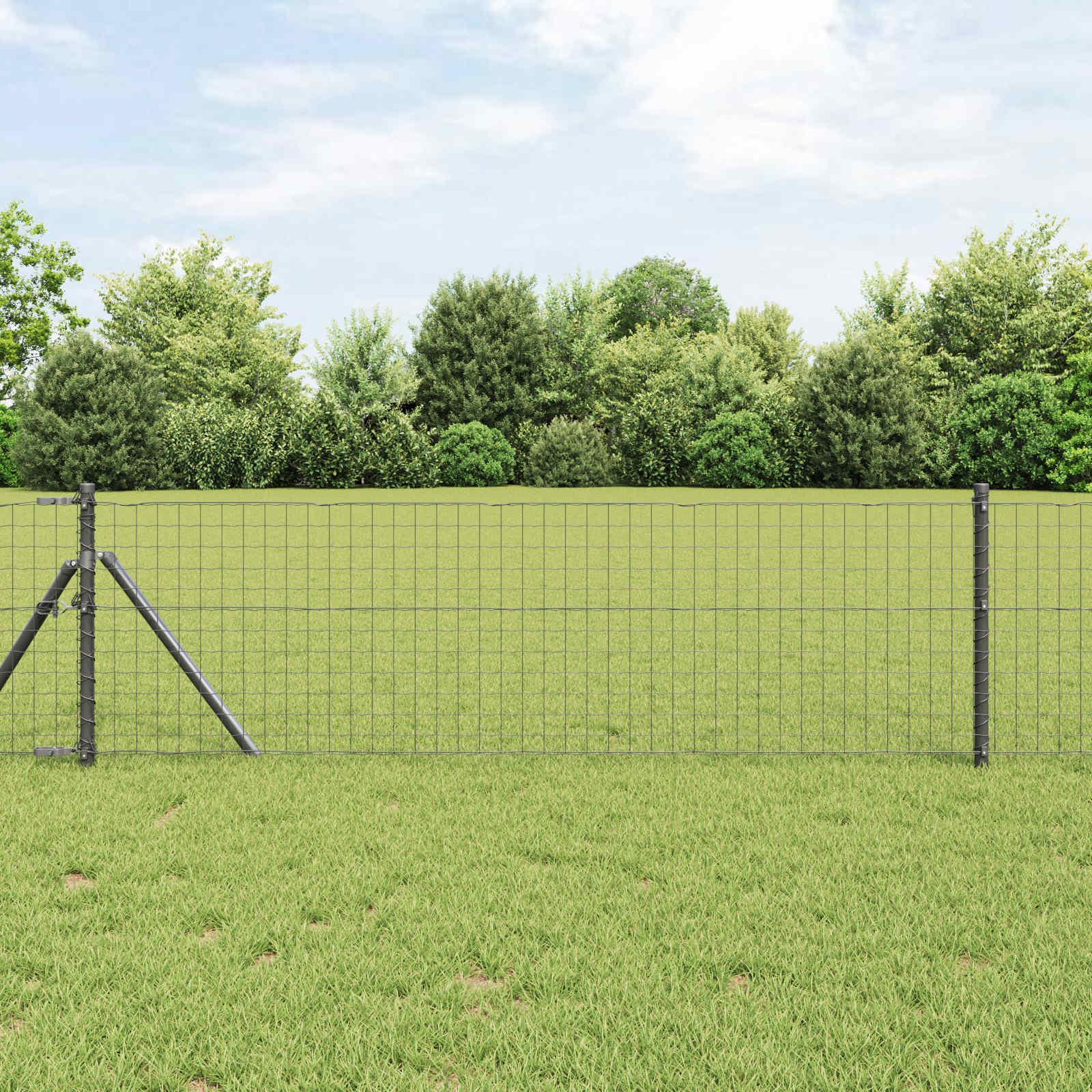 Vidaxl afrasteringspaal 2 pcs grijs 60 cm poedergecoat staal