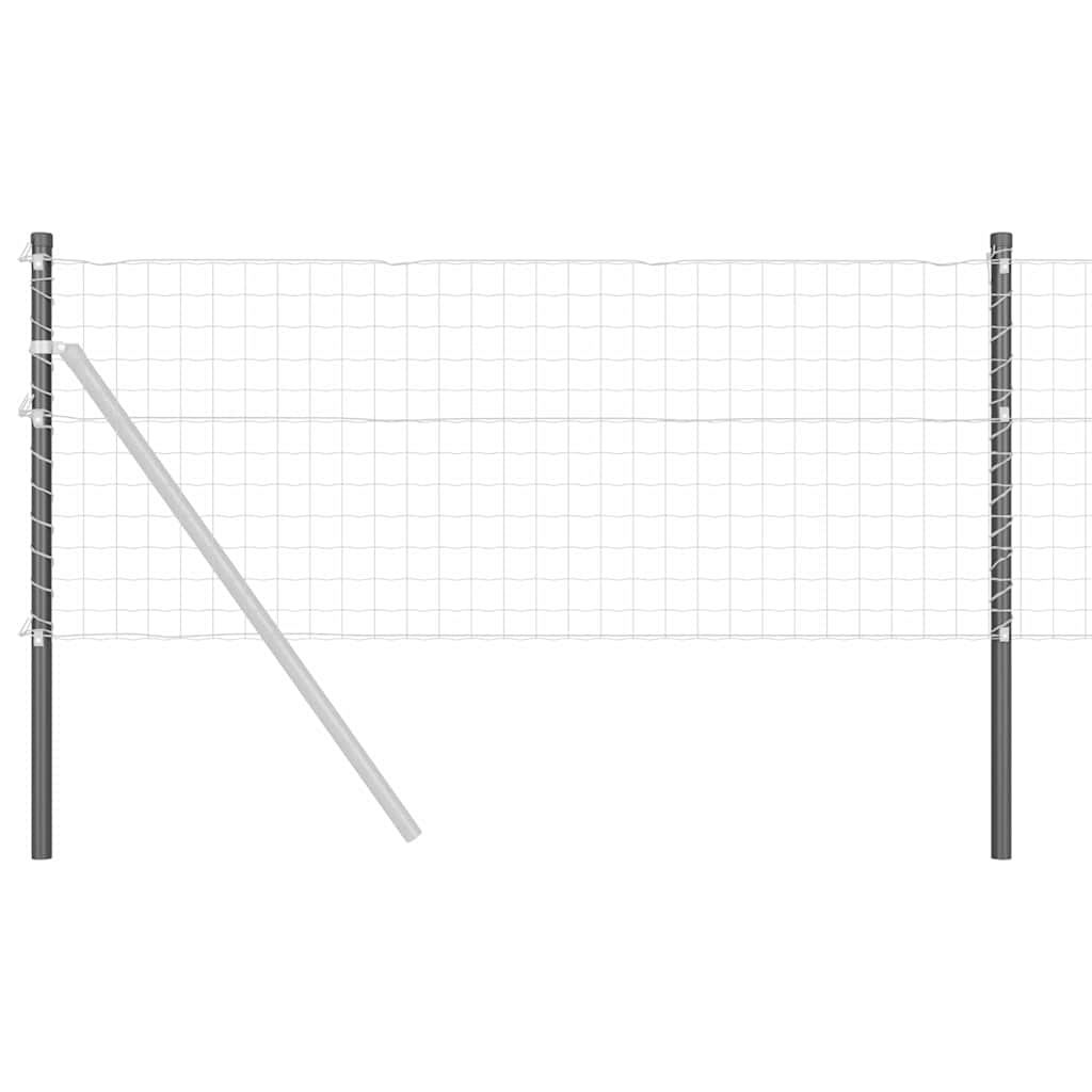 Vidaxl afrasteringspaal 2 pcs grijs 110 cm poedergecoat staal