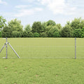 Vidaxl hekpaal 2 st zilver 50 cm poedergecoat staal
