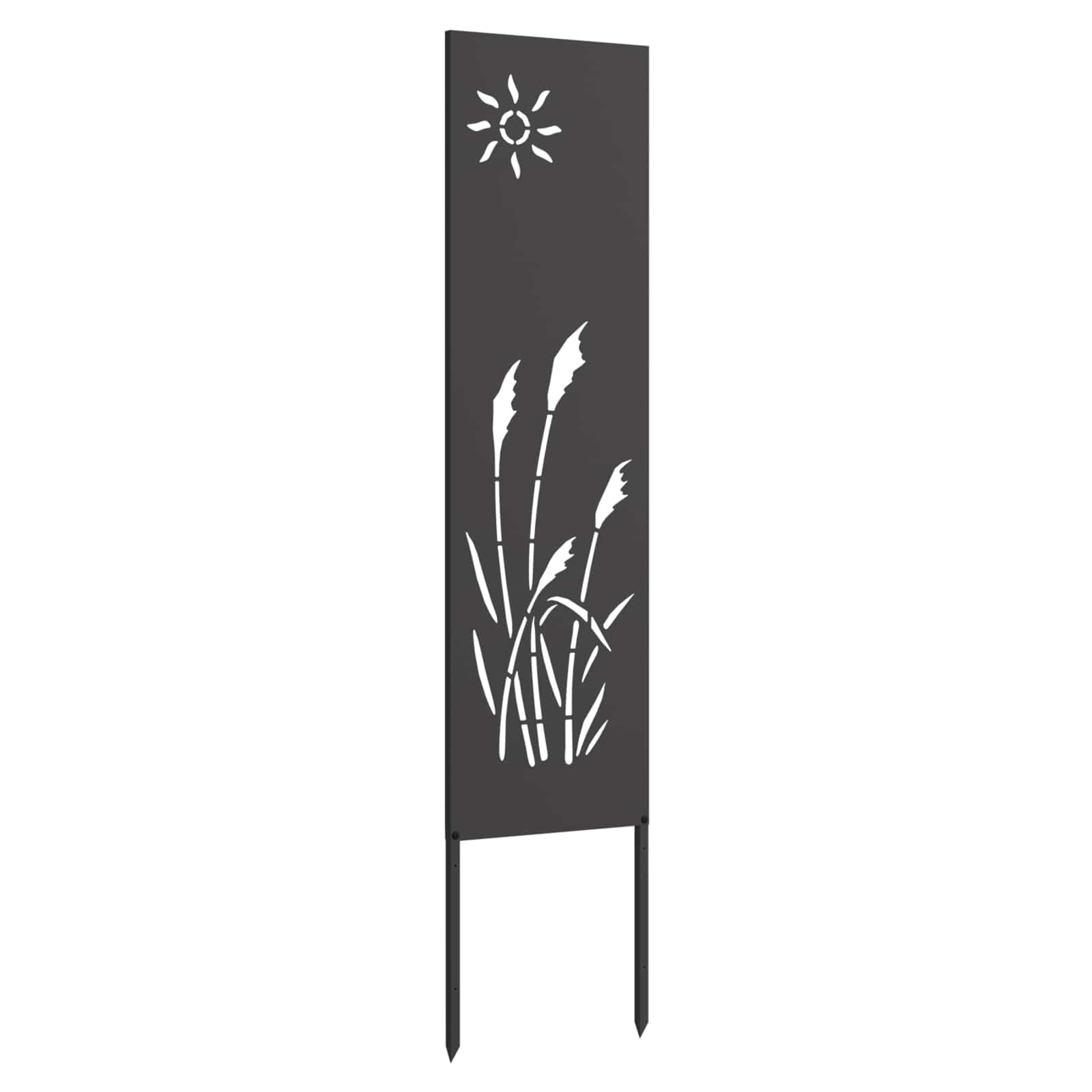 Vidaxl tuin privacy screen zwart 32 x 140 cm koudgewalst staal