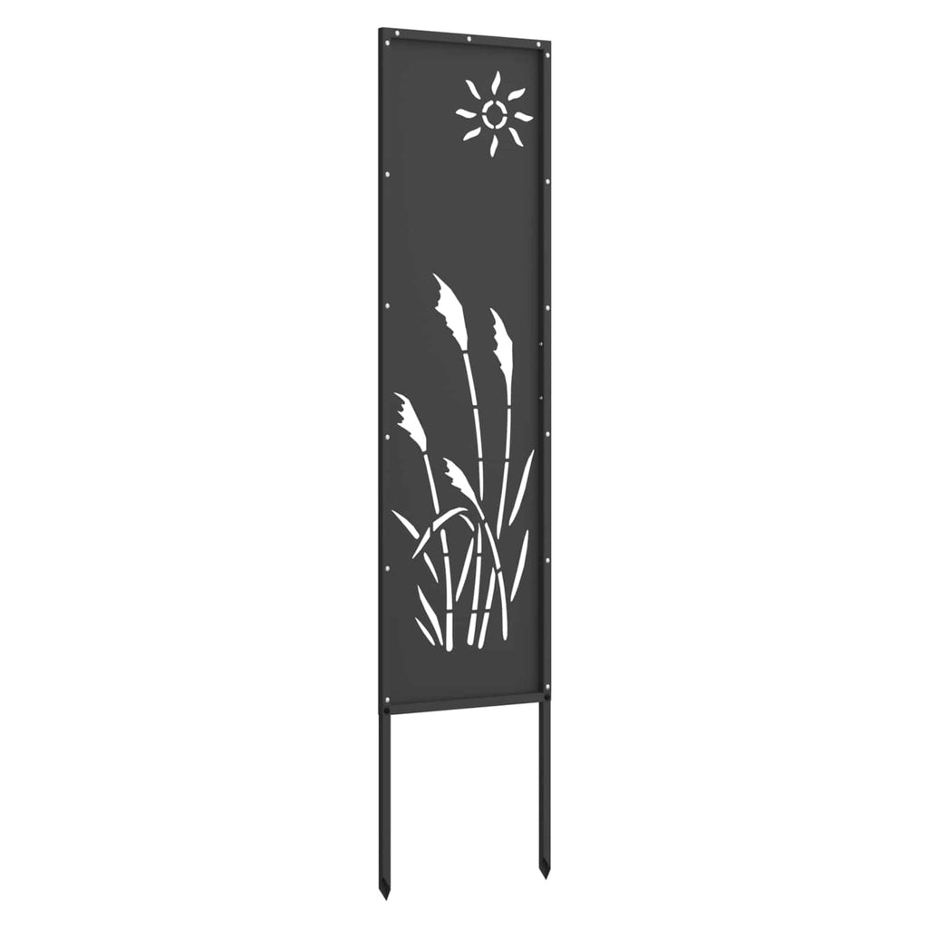 Vidaxl tuin privacy screen zwart 32 x 140 cm koudgewalst staal