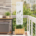 Vidaxl tuin privacy screen fretwerk wit 32 x 140 cm koudgewalst staal