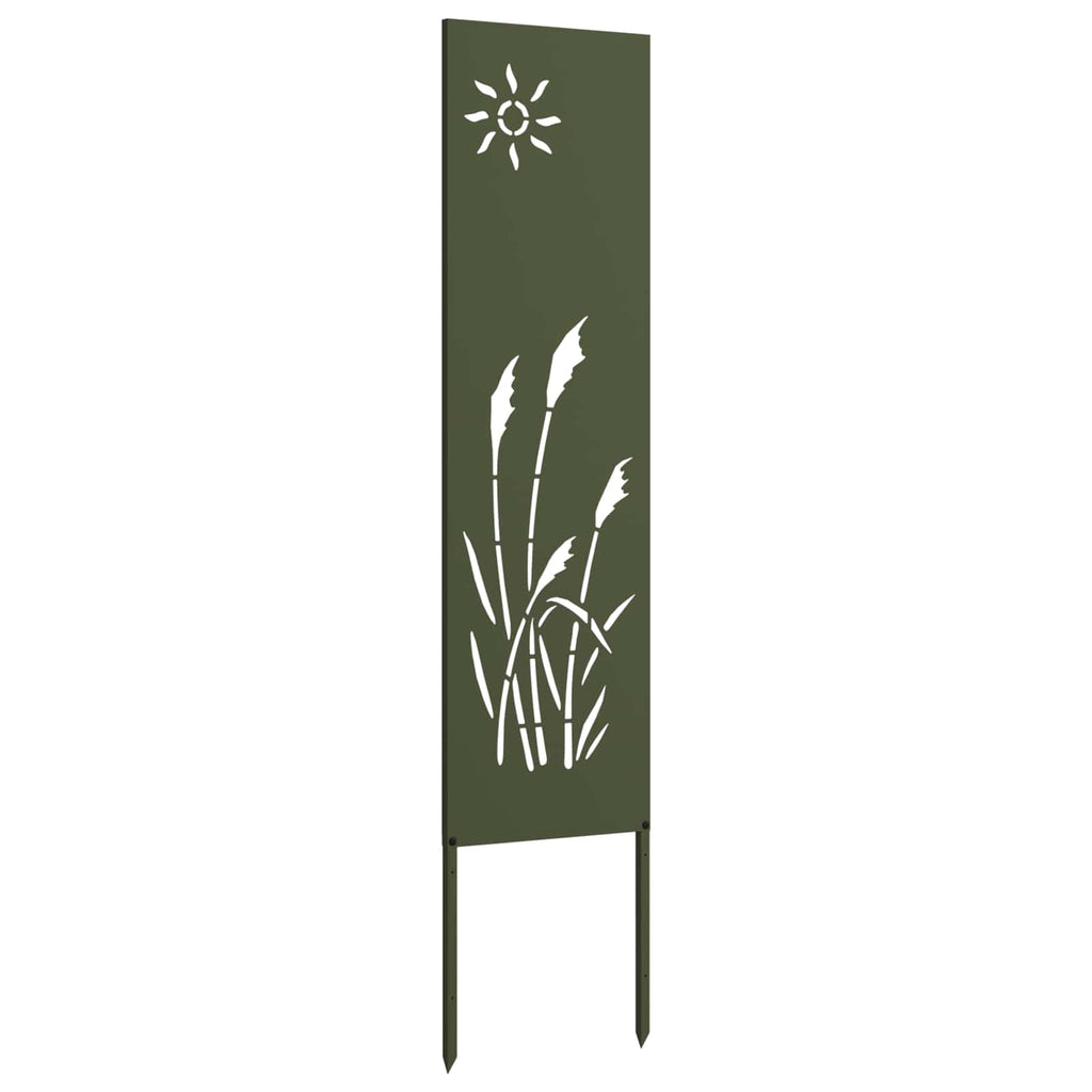Vidaxl tuin privacy screen olijfgroen 32 x 140 cm koudgewalst staal