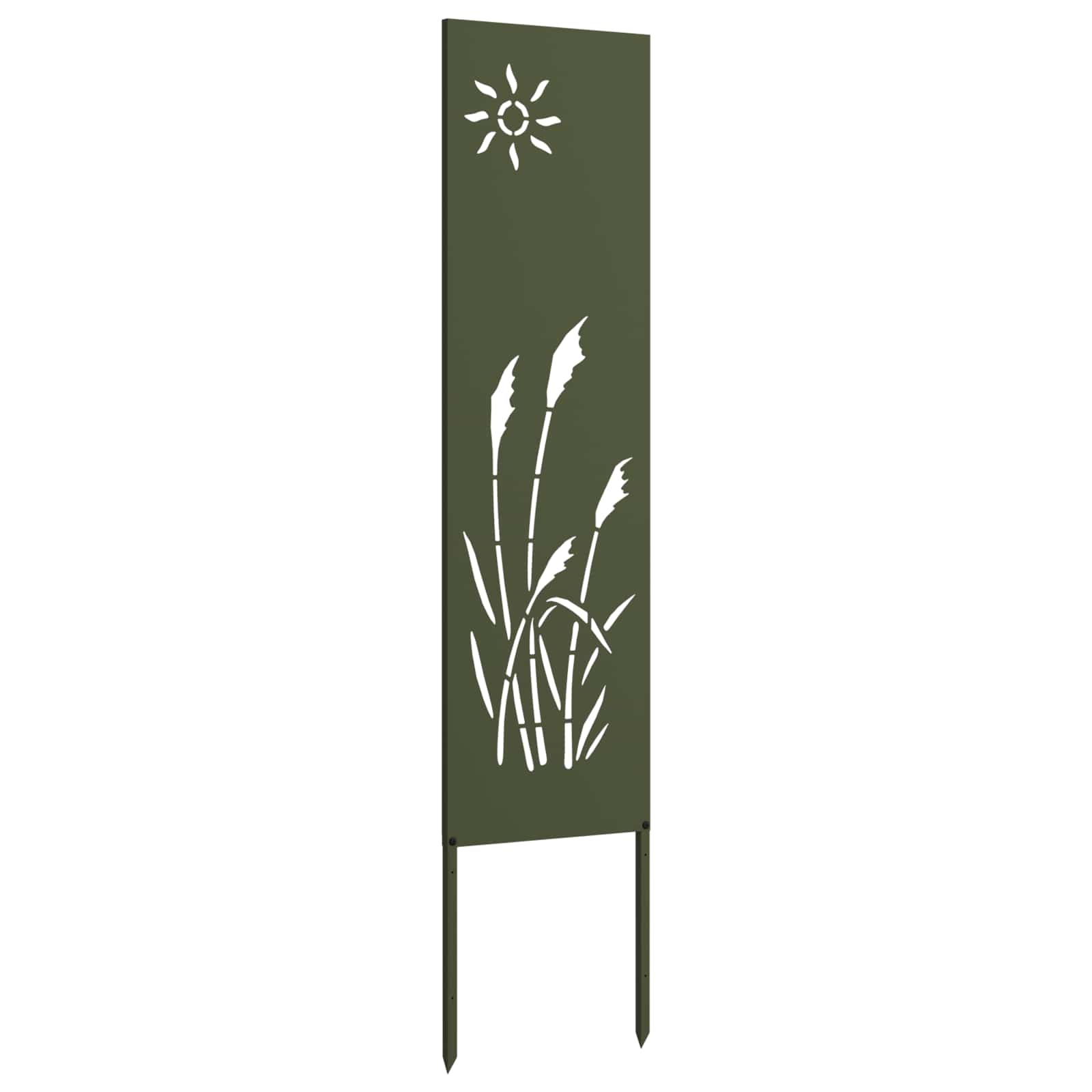 Vidaxl tuin privacy screen olijfgroen 32 x 140 cm koudgewalst staal