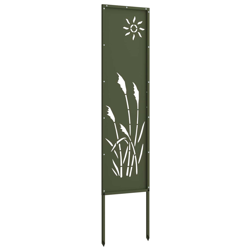 Vidaxl tuin privacy screen olijfgroen 32 x 140 cm koudgewalst staal