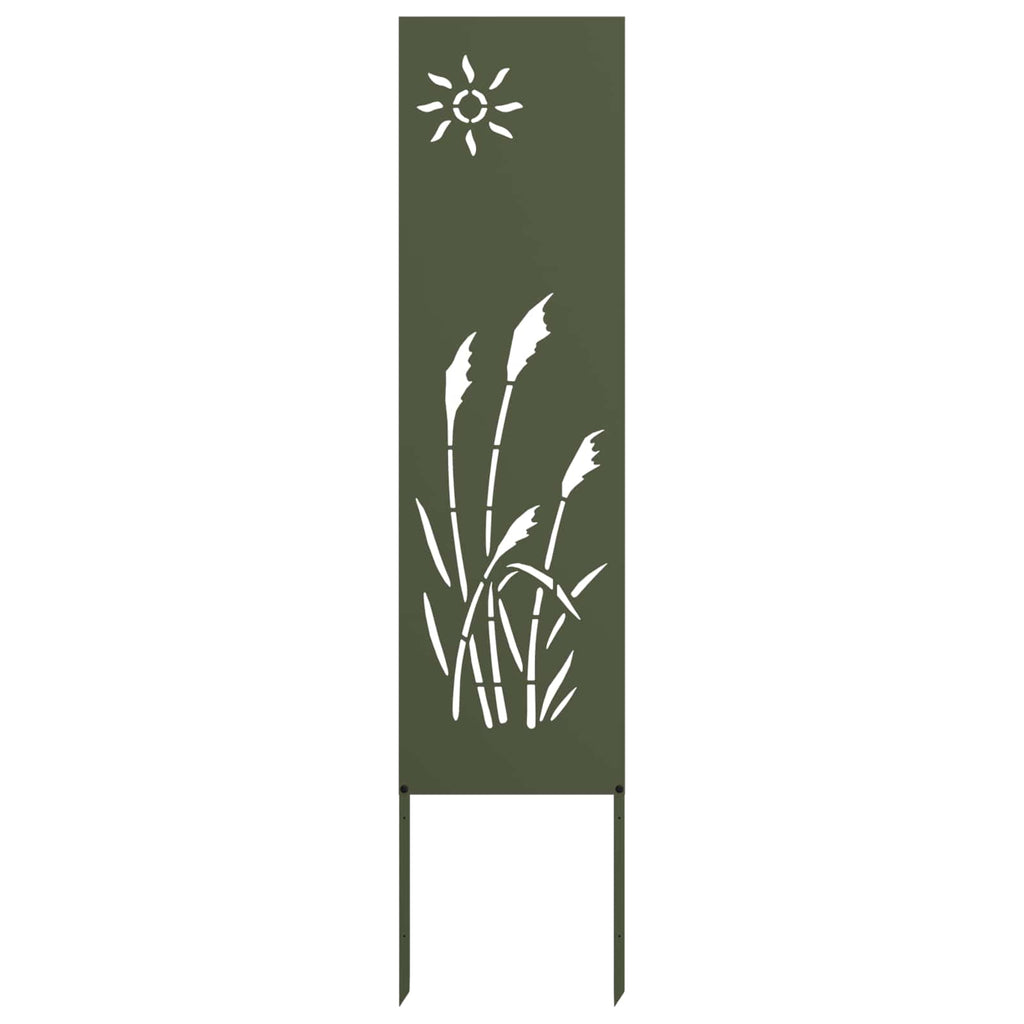 Vidaxl tuin privacy screen olijfgroen 32 x 140 cm koudgewalst staal