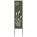 Vidaxl tuin privacy screen olijfgroen 32 x 140 cm koudgewalst staal