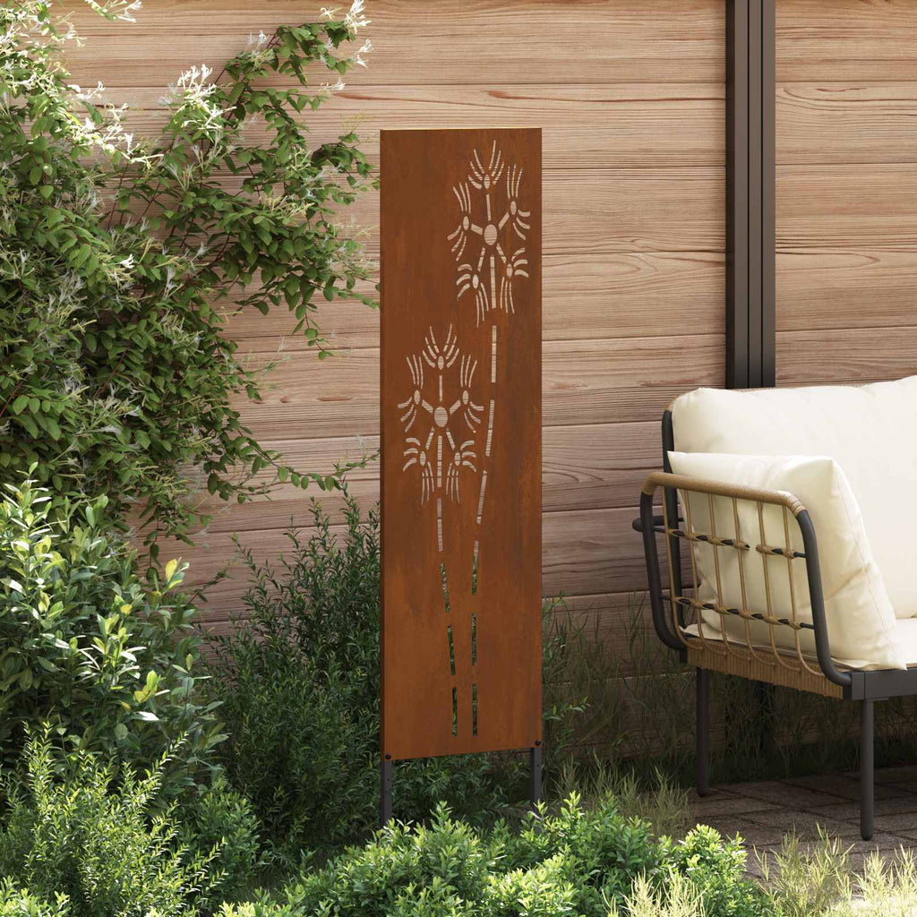 Vidaxl tuin privacy screen fretwerk roestig 32 x 140 cm cortenstaal