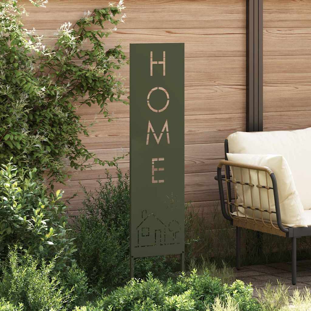Vidaxl tuin privacy screen olijfgroen 32 x 140 cm koudgewalst staal