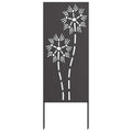 Vidaxl tuin privacy screen zwart 50 x 140 cm koudgewalst staal