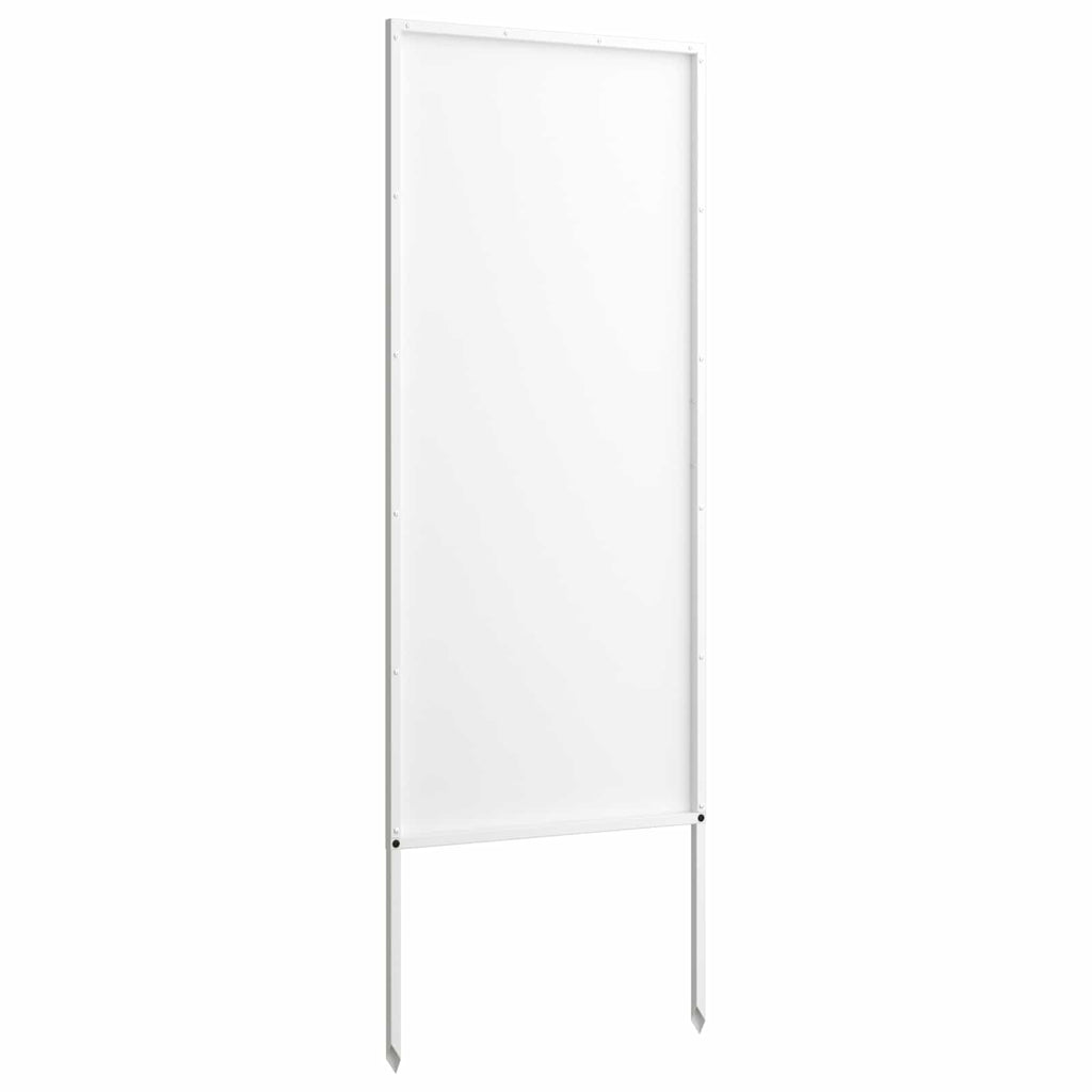 Vidaxl tuin privacy screen fretwerk wit 50 x 140 cm koudgewalst staal