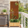 Vidaxl tuin privacy screen fretwerk roestig 50 x 140 cm cortenstaal