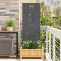 Vidaxl tuin privacy screen antraciet 50 x 140 cm koudgewalst staal