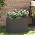 Vidaxl tuin bloempot zwart 50 x 32 x 40 cm koudgewalst staal
