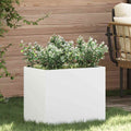 Vidaxl tuin bloempot wit 50 x 32 x 40 cm koudgewalst staal