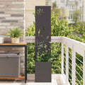 Vidaxl tuin privacy screen zwart 32 x 140 cm koudgewalst staal