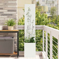 Vidaxl tuin privacy screen bloemen wit 32 x 140 cm koudgewalst staal