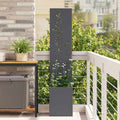 Vidaxl tuin privacy screen antraciet 32 x 140 cm koudgewalst staal